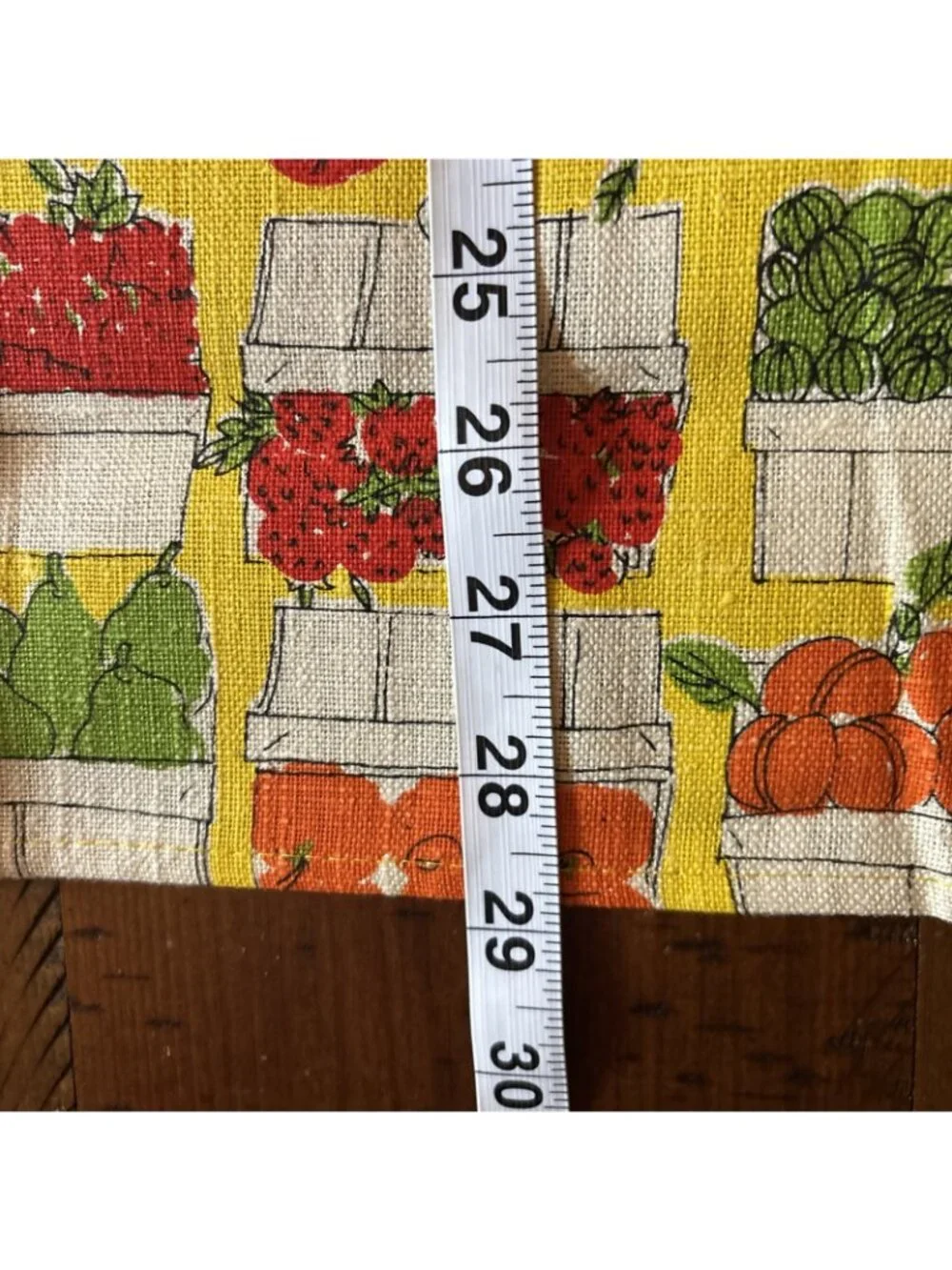 vintage vera neumann towel Kitchen Fashion All Linen Yellow Fruit NOS